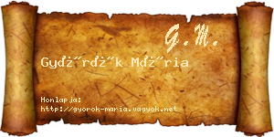 Györök Mária névjegykártya