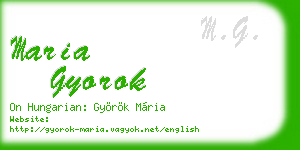 maria gyorok business card