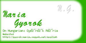 maria gyorok business card